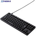 ELECOM メカニカルキーボード 有線 USB Type-C着脱式 テンキーレス 赤軸 ブラック TK-MC30UKLBK 1個 ■▼612-3384(2)