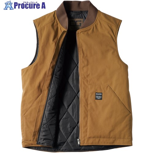 クロダルマ 防寒ベスト キャメル LL DG505-65-LL 1着 ■▼656-9311 【送料都度見積】