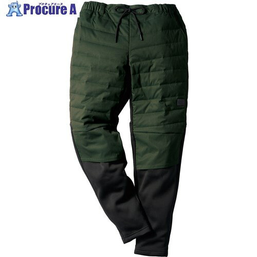 クロダルマ 中綿入アクティブパンツ ダークグリーン L DG600-81-L 1着 ■▼656-9322 【送料都度見積】