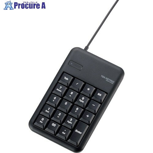 ELECOM コンパクトUSBテンキーパッド Sサイズ メンブレン 高耐久 ブラック TK-TCM013BK 1個 ■▼828-2953