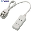 ELECOM シャッタータップ/3個口/1m/ホワイト T-ST02N-2310WH 1個 ■▼157-4283(2)