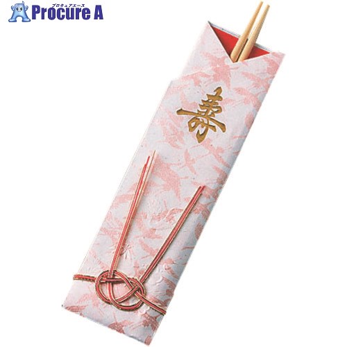 TKG 袋入祝箸5膳 千羽鶴水引付 アスペン祝箸 (1ケース200パック入) XHSA6 1個 ■▼193-0210【代引決済不可】【送料都度見積】