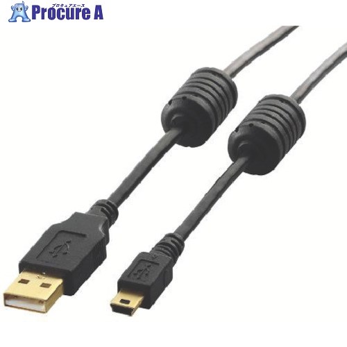 ELECOM EURoHS指令準拠USB2.0ケーブル2.0mブラック U2C-MF20BK 1本 ■▼541-1327