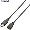 ELECOM 極細USB3.0ケーブル A-microBタイプ 1.0m ブラック USB3-AMBX10BK 1本 ■▼829-2136(2)