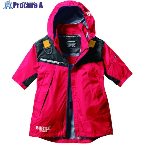 BURTLE ACフーディ半袖ジャケットAC1196-98-Lカーディナル AC1196-98-L 1着 ■▼521-5932【代引決済不可】【送料都度見積】