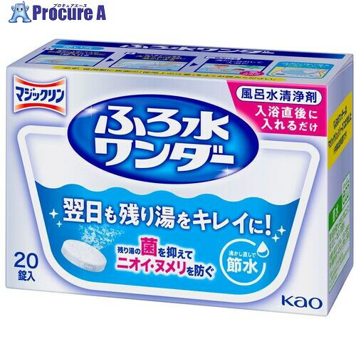 Kao ふろ水ワンダー 翌日も風呂水キレイ 20錠入 250506 24個 ■▼159-3900【代引決済不可】【送料都度見積】
