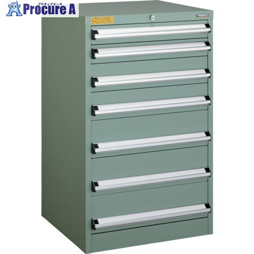 TRUSCO VE7S型中量キャビネット 700×550×H1000 引出7段 VE7S-1005 1台 ■▼479-0961