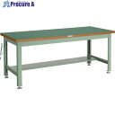 TRUSCO 中荷重作業台(2000kg)DW型 900X750XH742 帯電防止マット張り グリーン色 DW-900D 1台 ■▼243-5136
