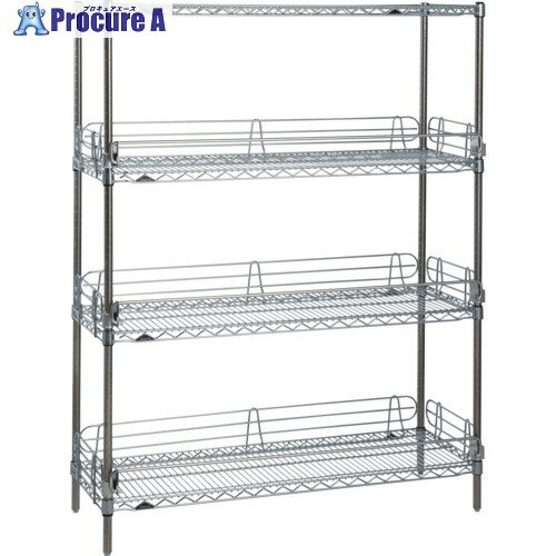 ERECTA エレクターシェルフ スーパーシリーズ 落下防止ワイヤーシェルフ W1212mmxD460mmxH1892mm 4段 MS1220P1900W4L4 1台 ■▼622-5912 【送料都度見積】