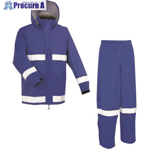 前垣 AP700レインスーツ(反射付) ネイビーブルー Lサイズ AP700 NVBLUE L 1着 ▼114-7597