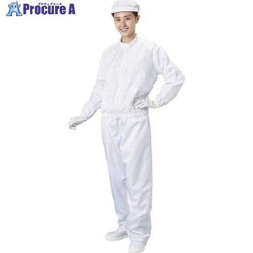 BLASTON クリーンルーム用ウエア 防塵ジャケット(立衿) 白 4Lサイズ BSC-42001-W-4L 1着 ▼115-8263【代引決済不可】