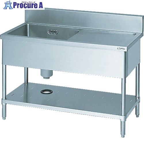 Maruzen 一槽水切付シンク900×450×800右側水切り(ホース付) BSM1-094R 1台 ■▼465-5419【代引決済不可】