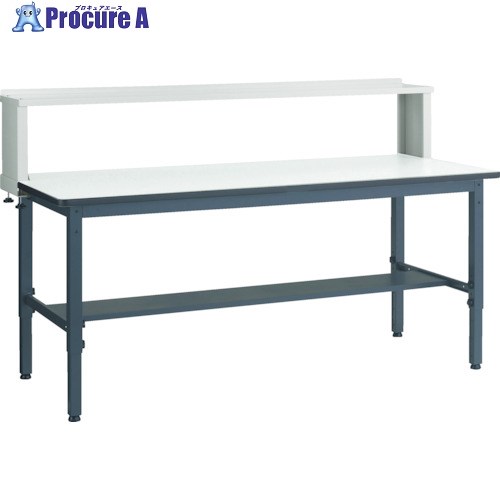 TRUSCO 軽荷重作業台高さ調節式(250kg)AWM型 1800X900XH1004〜1214(全高) 上棚付 ダークグレー色 AWMP-1890YURB 1台 ■▼466-7841