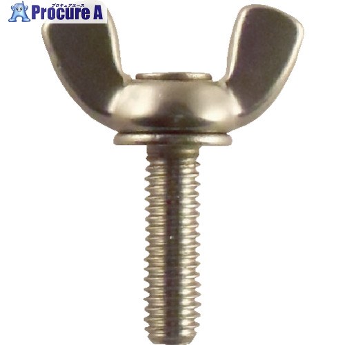 TRUSCO 圧造蝶ボルト 2種 ステンレス M5×20 7個入 B35-0520 1パック ▼783-3318