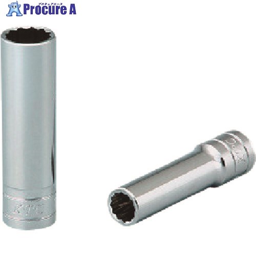 KTC 9.5sq.ディープソケット(十二角)パック・台紙仕様 差込角9.5mm B3L-15袋入り B3L-15W-S 1個 ■▼859-..