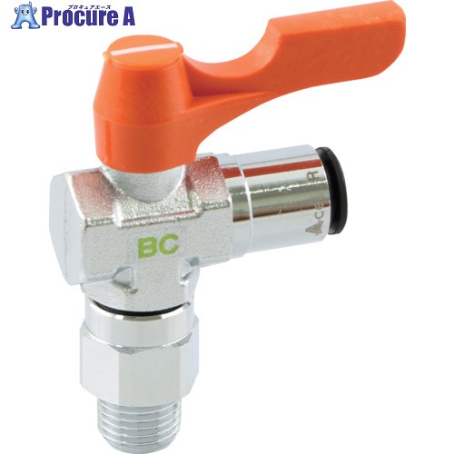 ASOH 外ネジ×ワンタッチチューブ(RoHS指令相当品) PT1/4×φ8 BC-8208R 1個 ▼271-2912【代引決済不可】