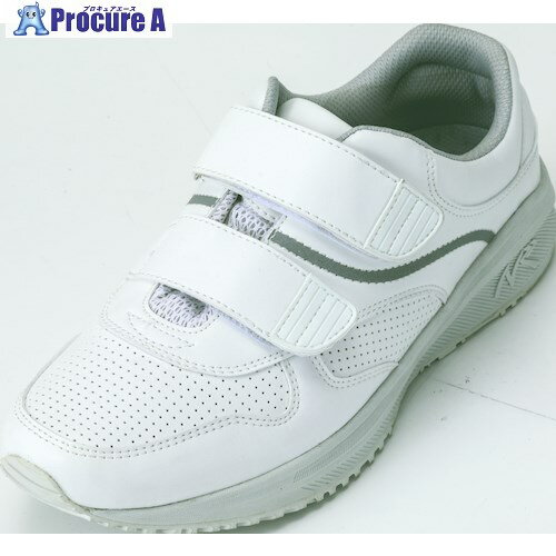 日進 耐滑先芯なしスニーカー ハイパーV #007(マジックタイプ)ホワイト 23.5cm V007W-23.5 1足 ■▼566-8122 【送料都度見積】