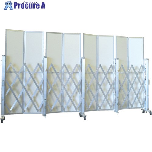 ゲート工業 パネルキャスターゲート ”Lゲート” 高さ1.5mm(パネル高2.0m)×幅13.5m 両開き ALW-2P1-135 1..