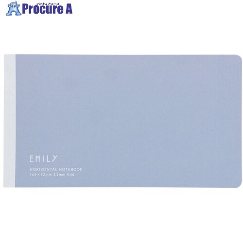 KING JIM EMILy(エミリー)横長ノ-ト 方眼 ブルーグレー EY9043-BG 5冊 ■▼609-2927 【送料都度見積】