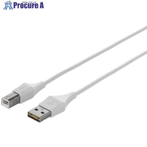 BUFFALO どっちもUSB2.0ケーブル(A to B) 3.0m ホワイト BSUABDU230WHA 1個 ■▼683-0305 【送料都度見積】