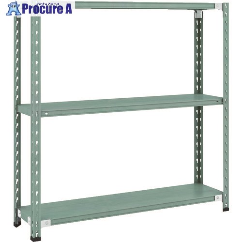 TRUSCO CB型セミボルトレス軽中量棚 1200X300XH1200 3段 グリーン CB-4433-GN 1S ■▼115-4993