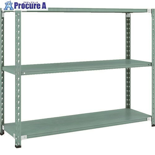 TRUSCO CB型セミボルトレス軽中量棚 1500X450XH1200 3段 グリーン CB-4543-GN 1S ■▼115-5001