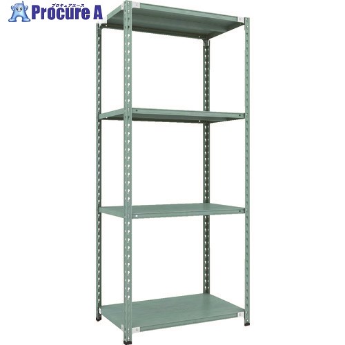 TRUSCO CB型セミボルトレス軽中量棚 900X600XH21004段 グリーン CB-7364-GN 1S ■▼115-5207
