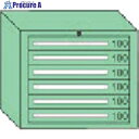 OS デラックス重量キャビネット 間口811×奥行557×高さ681mm(若草色) DX601 1台 ■▼135-6310 ※個人宅様送り不可