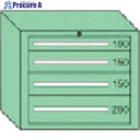 OS デラックス重量キャビネット 間口811×奥行557×高さ681mm(若草色) DX604 1台 ■▼135-7896 ※個人宅様送り不可