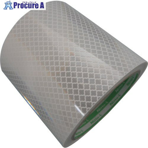 日東エルマテ 軟質高輝度プリズム反射テープDM9600 100mm×5M 白 DM9600X100W 1巻 ▼249-5357【代引決済不可】