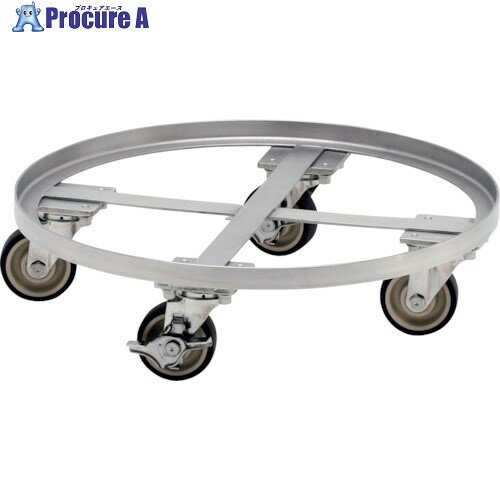 テックサス ステンレスドラム缶台車 DML-300 1台 ■▼252-2554