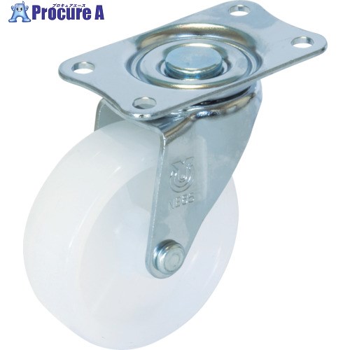 ユーエイ プレート式 自在 キャスター ナイロン 車輪径75mm Eタイプ E型 取付寸法56×28 E-75N 1個 ▼379-6060【代引決済不可】