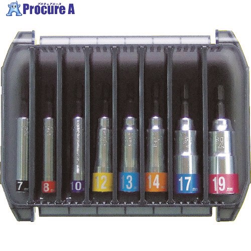 TOP 電動ドリル用コンパクトソケット 8本セット EDS-719CS 1S ▼405-2099【代引決済不可】