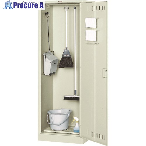 TRUSCO 掃除用具ケース ワイド型 W608XD515XH1790 CL-13W (ネオグレー) 1台 ■▼510-1883 ※車上渡し