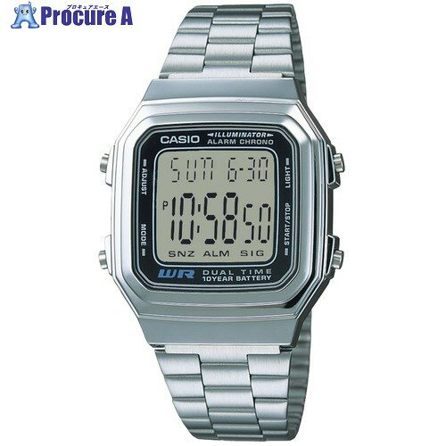 カシオ デジタルウオッチ カシオコレクションスタンダード 日常生活防水 A178WA-1AJH 1本 ■▼682-9103【送料都度見積】