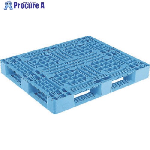 サンコー プラスチックパレット(片面四方差し) 812045 D4-1012-5 最大動荷重1000kg ライトブルー 青 D4-1012-5 B 1個 ■▼198-0476 【送料都度見積】