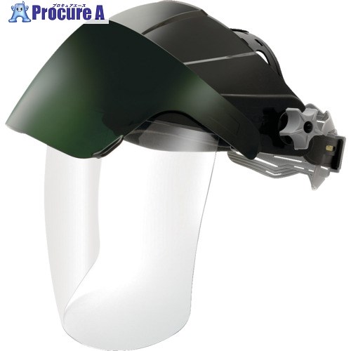 OTOS かぶり型防災面 クリア、グリーン#5 赤外線保護 ジョグダイヤル調節機 F-72C-I-5 1個 ▼834-5520