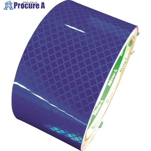 日東エルマテ 高輝度プリズム反射テープ 45mm×5m ブルー HTP-45B 1巻 ▼160-7644【代引決済不可】