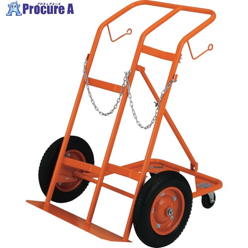 TRUSCO ボンベ台車 四輪安定型 酸素・アセチレンボンベ二本積用 HT-65N 1台 ■▼285-2446 ※車上渡し