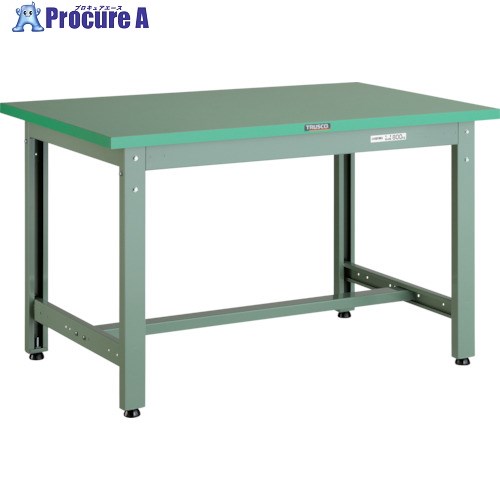 TRUSCO 中荷重作業台(800kg)GW型 900X600XH740 基本タイプ グリーン色 GWP-0960 1台 ■▼301-1801【代引決済不可】