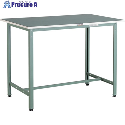 TRUSCO 軽荷重立作業台(300kg)HAE型 1800X600XH902 ビニールマット張り グリーン色 HAE-1860E2 1台 ■▼303-2205【代引決済不可】