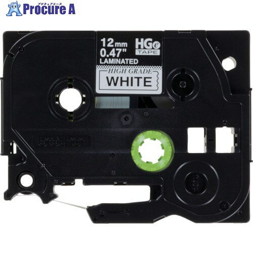 brother HGEテープ 黒字/白地/12mm HGE-231V 1パック ▼384-7557【代引決済不可】