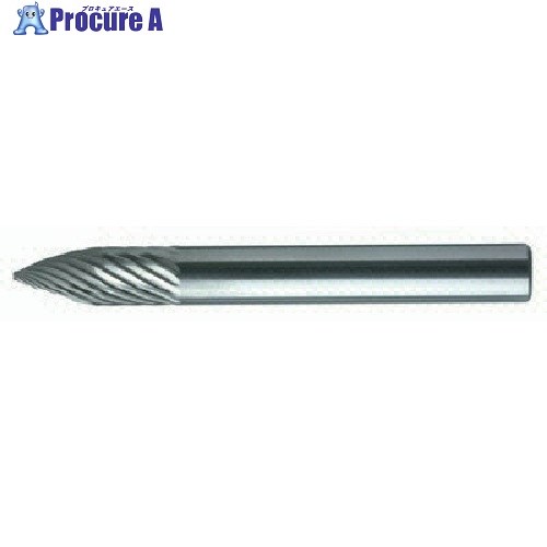 MRA 超硬バー HDシリーズ 形状:トンガリ(スパイラルカット) 刃長12mm HD4C06S (シャンク 6MM) 1本 ■▼523-2716 【送料都度見積】