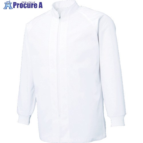 サンエス 食品工場向けジャケット 超清涼 男女共用混入だいきらい長袖コート M ホワイト FX70650R-M-C11 1着 ▼795-5197