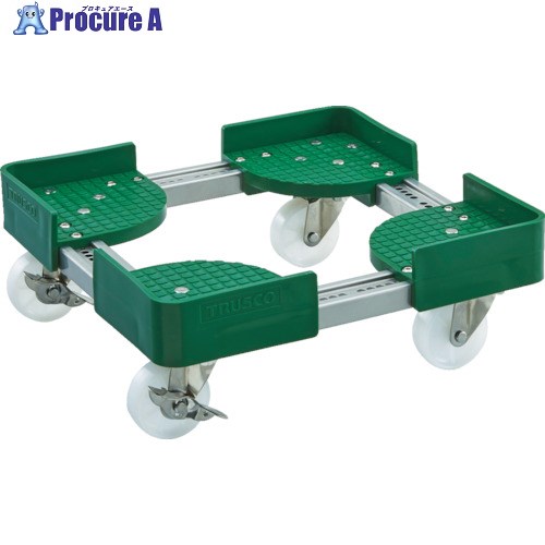 TRUSCO 伸縮式コンテナ台車 内寸300-400X600-700 ストッパー付 FCD-3060-S 1台 ▼854-9220