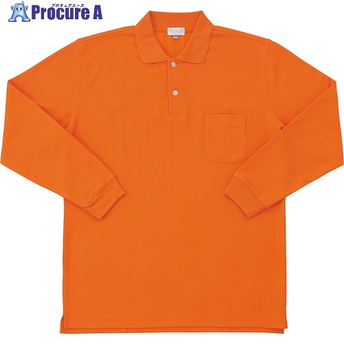 クロダルマ 長袖ポロシャツ オレンジ EL 25441-28-EL 1着 ■▼438-6439 【送料都度見積】