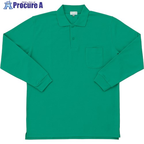 クロダルマ 長袖ポロシャツ グリーン 5L 25441-80-5L 1着 ■▼438-8104【代引決済不可】【送料都度見積】