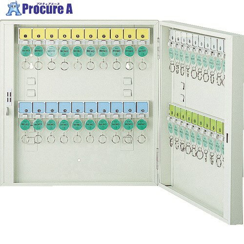 オフィス・住設用品 オフィス家具 キーボックス トラスコ中山（株）メーカー名トラスコ中山（株）プラス名称 TRUSCO商品名TRUSCO　キーボックス　鍵付タイプ　ホルダ数40個型式K40メーカー希望小売価格【税抜】23920円(税抜)オレンジブック2024年　5 1070ページ発注コード000-8150JANコード4989999001471特長●ビル管理に必要な鍵を集中管理できます。●家庭、事務所、倉庫などの鍵を収納するのに最適なキーボックスです。●壁に掛けることができます。また壁に掛けたまま開閉ができます。●キーボックスの扉は施錠できます。（鍵2個付）●キーボックス内のキーラックは、上に押し上げると外れます。●中のカードを抜き取る時は、サイドの止め具を横に引き抜いてください。●色分けされたカードには整理番号が入り、分かりやすい機能的な分類ができます。●設置方法:丈夫な壁に6mmの下穴をあけ、プラグを差し込み、プラグにネジとワッシャーをねじ込みます。ねじ頭をキーボックス本体裏面穴に引掛けます。用途仕様●間口(mm)：375●奥行(mm)：62●高さ(mm)：390●ホルダ数(個)：40●鍵付タイプ(キーボックス本体)材質●スチール（粉体塗装）セット内容／付属品●キーホルダー●キーラック●標準付属品（画像のとおり）注意●本体に手運び用取手はついていません。●キーホルダ・キーラックの色は写真と異なる場合があります。原産国台湾重量4100G納期目安当日〜2営業日以内に発送 ※欠品時別途連絡