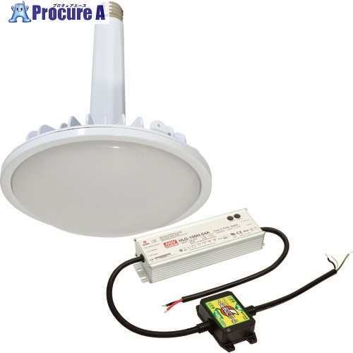 NICHIDO ハイスペックハイディスク100W 電源装置外付け型 昼白色 口金式 乳白ワイド L100V2-E39-HMW-50K-N 1台 ■▼161-8938