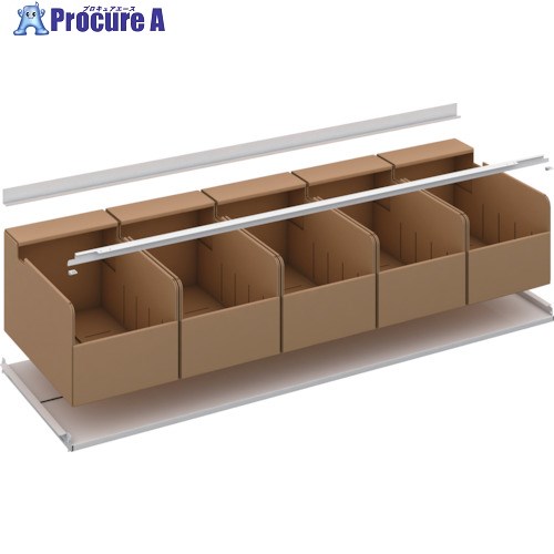 TRUSCO スチールラックK1型用 抗菌塗装高密度収納棚 ビンボックスH275X5個付追加棚板 W1550XD475 中受..